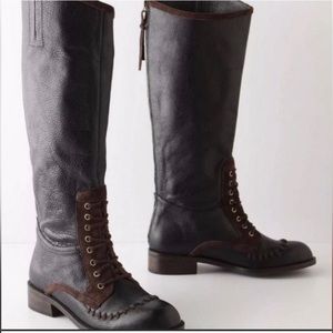Anthropologie Whipstitched Riding Boots